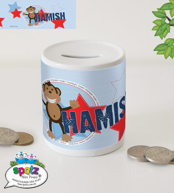 Personalised Kids Money Boxes / Piggy Banks SPATZ Mini Peeps®