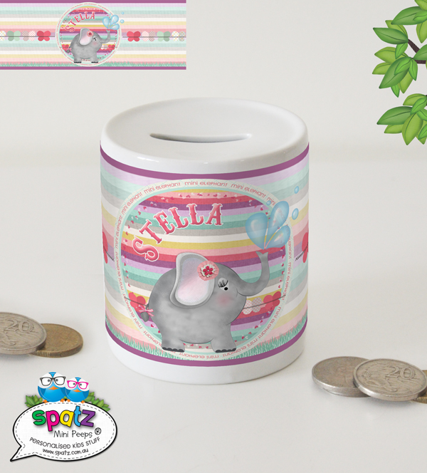 Personalised Kids Money Boxes / Piggy Banks SPATZ Mini Peeps®