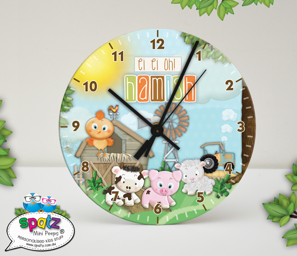 Personalised Kids Clocks SPATZ Mini Peeps®