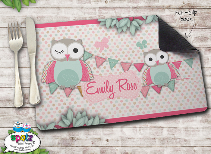 Personalised Non Slip Kids Placemats SPATZ Mini Peeps®