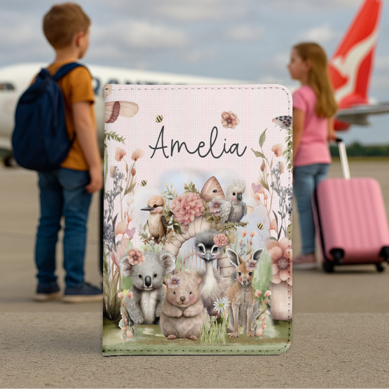 Personalised Kids Passport Holder Cover, Kids passport holder, passport cover, kids passport folder, kids travel wallet, kids passport holder with name, kids passport case