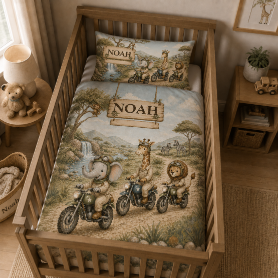 Jungle Theme Baby Nursery Cot Set