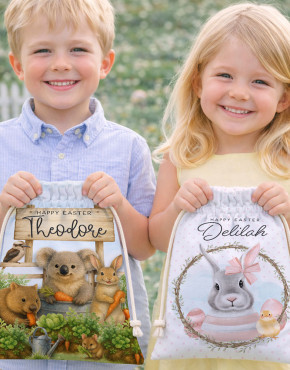 Personalised Kids Easter Hunt Bags