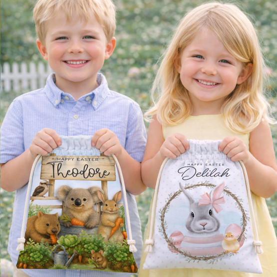 Personalised Kids Easter Hunt Bags
