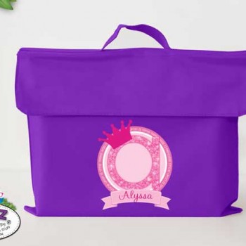 library Bags For Kids, waterproof library bag, kids book bag, library bag with handles, library bag with name, kids library bag, school library bag, Personalised Kids Library Bag Princess