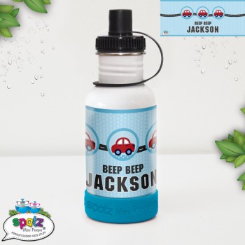 Kids Stainless Steel Drink bottle name, Kids drink Bottle, Bottle Pop top, Straw Top drink bottle, BPA Free drink bottle, cars drink bottle