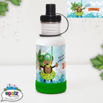 Kids Stainless Steel Drink bottle name, Kids drink Bottle, Bottle Pop top, Straw Top drink bottle, BPA Free drink bottle
