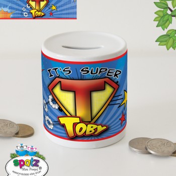 boys personalised money box