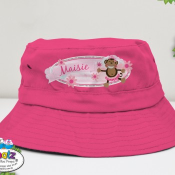 kids bucket hat, toddler hat, personalised toddler hat, kids hat, kids beach hat, adjustable hat kids, kids pull cord hat, cancer council hat, good beach hat for kids, kids sun hat, hat with name, custom child hat