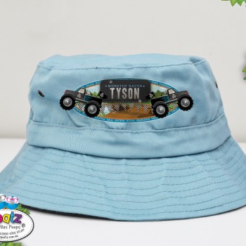 kids bucket hat, toddler hat, personalised toddler hat, kids hat, kids beach hat, adjustable hat kids, kids pull cord hat, cancer council hat, good beach hat for kids, kids sun hat, hat with name, custom child hat