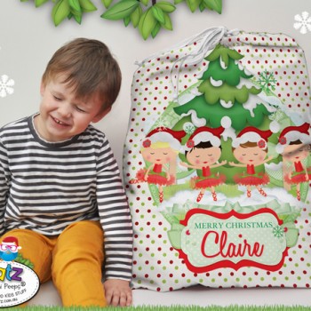 name on childs christmas santa sack, kids santa sack, kids santa sack with name, my first christmas santa sack, christmas keepsake kids