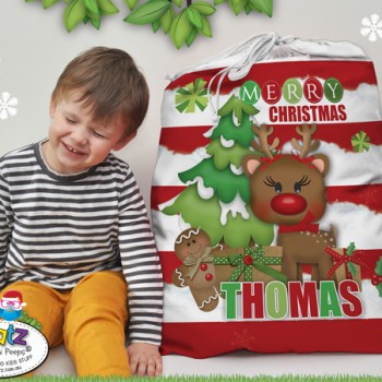 embroidered santa sack, name on childs christmas santa sack, kids santa sack, kids santa sack with name, my first christmas santa sack, christmas keepsake kids