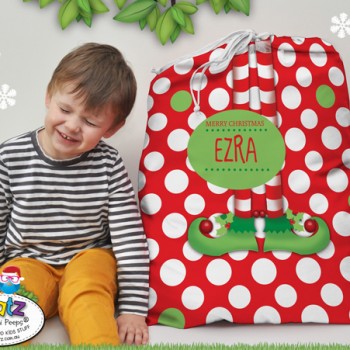 name on childs christmas santa sack, kids santa sack, kids santa sack with name, my first christmas santa sack, christmas keepsake kids