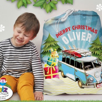 name on childs christmas santa sack, kids santa sack, kids santa sack with name, my first christmas santa sack, christmas keepsake kids