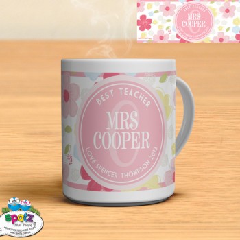 Floral Best Teachers Gift Mug