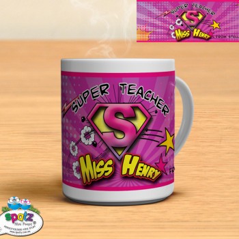 Super Teacher Gift Mug Pink