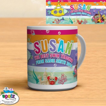 Swimming Teacher Gift Mug Girly