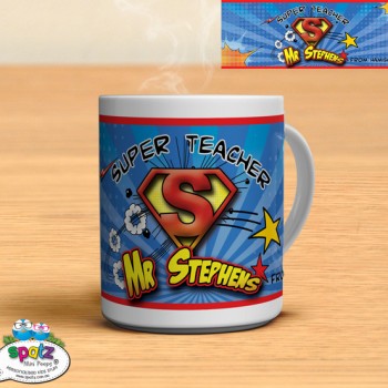 Super Teacher Gift Mug Blue