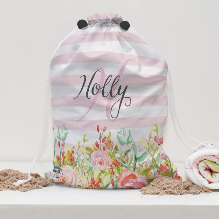 Personalised Kids Water Resistant Swim Bags With Drawstring