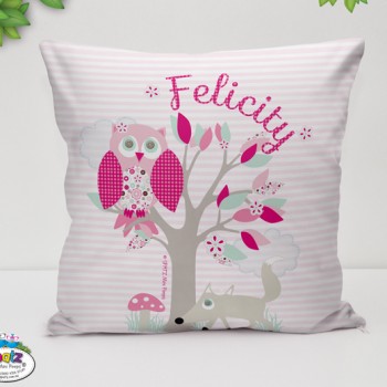 Owl Woodland Childrens Cushion