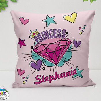 Kids Princess Cushion Cover With Name