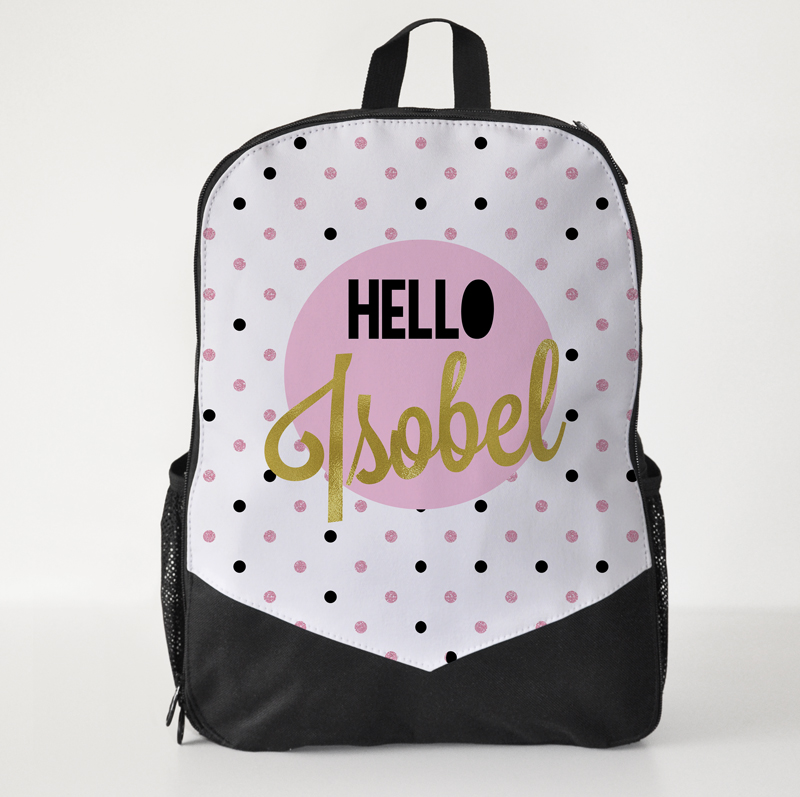 Personalised Frozen Kids Backpack – Any Name, Pink Canvas, School Bag By DailyGifts