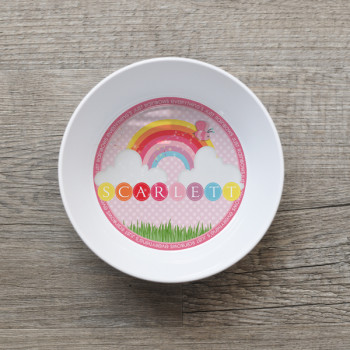 Rainbows Melamine Kids Bowl