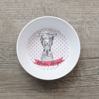 Bunny Rabbit Cute Kids Melamine Bowl