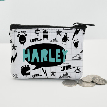 Personalised Kids Coin Wallet Purse Tuck Shop Money Holder