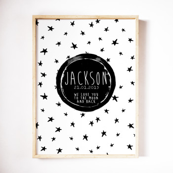 Personalised Kids Nursery Baby Wall Art