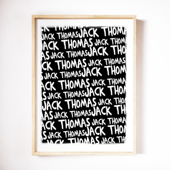 Graffiti Wall Art Kids Room Print Personalised