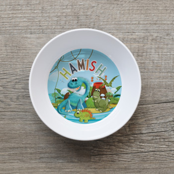Personalised Kids plastic dinner bowl