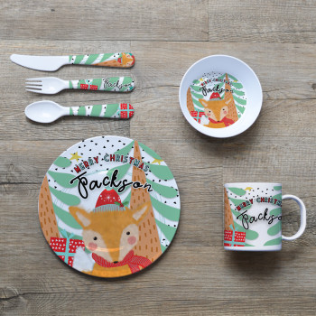Christmas Kids Cup Plate Bowl