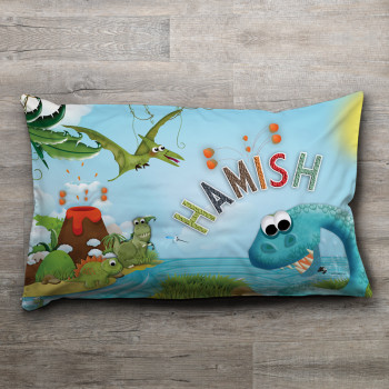 Custom Name Pillow Dinosaur Personalised
