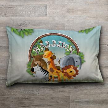 Jungle Theme Custom Pillow Pillowcase Name Personalised