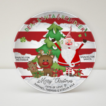 Santa Cookie Christmas Eve Plate