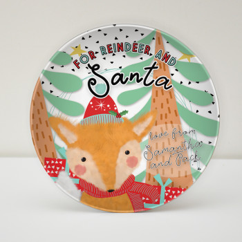 Fox Santa Treat Plate