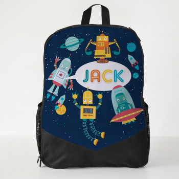 Personalised Kids Backpack Robotica Robots