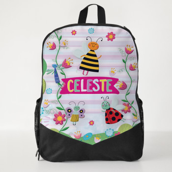 Personalised Kids Backpack Hearts A Flutter
