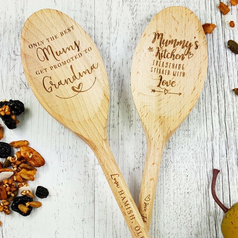 Personalised Engraved Wooden Spoons