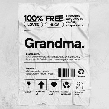 Personalised Fleece Blankets for Mums & Grandma's