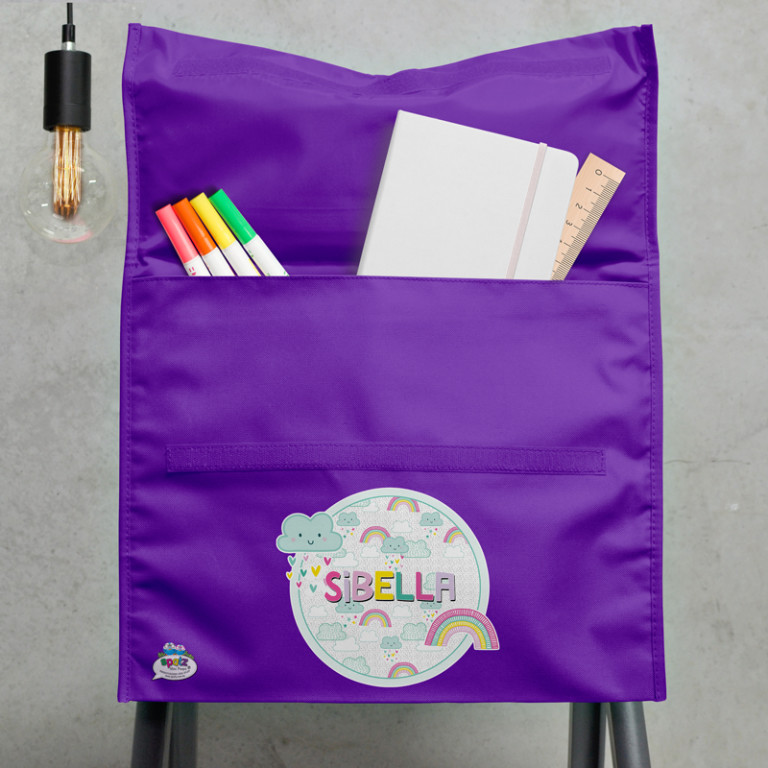 Personalised Kids 2 in 1 Chair Bag & Waterproof Library Bag