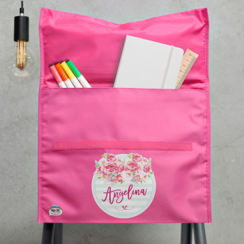 Personalised Kids School Chair Bag, library Bags For Kids, waterproof library bag, kids book bag, library bag with handles, library bag with name, kids library bag, school library bag, Personalised Kids Library Bag, Chair Bags For Kids, school chair bag, kids chair bag, kids bag hang on chair, chair bag with name