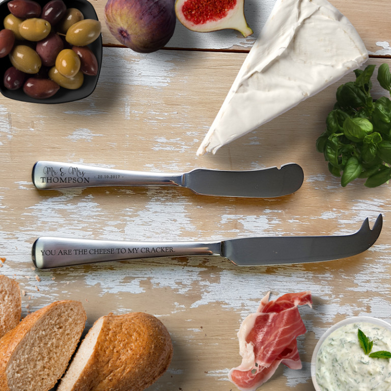 Personalised Cheese Knife & Spreader Sets Personalised Kids Gifts