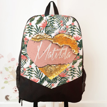 sequin girl backpack