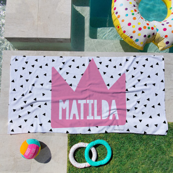 Personalised Kids Beach Towels Princess