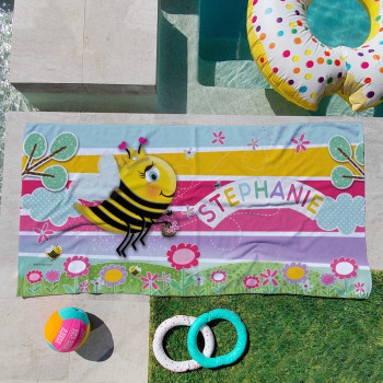 Personalised Kids Beach Towels I'm A Bee