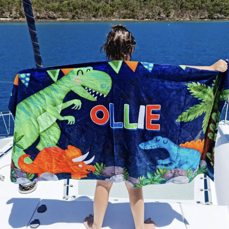 Personalised Kids Beach Towels SPATZ Mini Peeps®