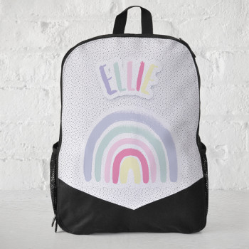Personalised Kids Backpack Rainbows Pinks