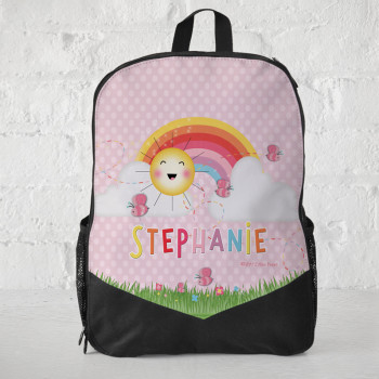 Personalised Kids Backpack Rainbows